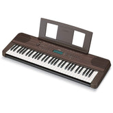 Yamaha PSR-E360 61-Key Keyboard with PA3C Power Adapter - Dark Walnut